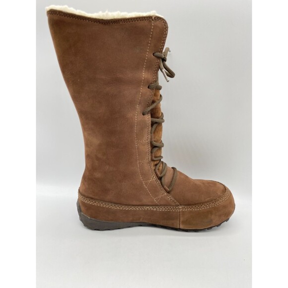 Sorel Shila Women's Size 7 Brown Suede Leather Fur Waterproof Boots, NL1536-256 - Picture 8 of 13